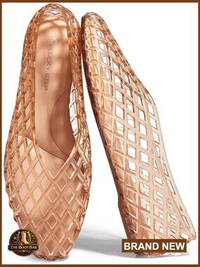 Women's Jelly Ballet Flats Mesh Casual Comfortable Jellies Shoes Clear Hollow